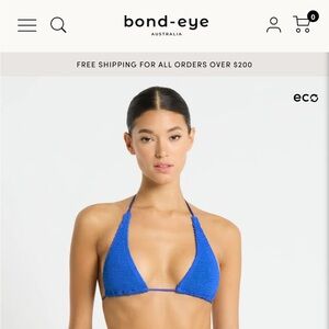 Bond-Eye Blue Sofie Bikini Top